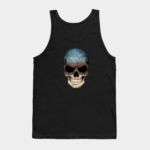 Estonian Flag Skull Tank Top by jeffbartels